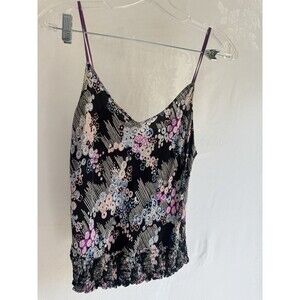 French Connection Medium Floral Fun Flowy Spaghetti Strap Silk